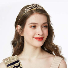 Leixi Birthday Queen Sash & Rhinestone Tiara Kit - 21st 30th Birthday Gifts Birthday Sash for Women Birthday Party Supplies (Gold)