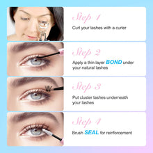 JIMIRE Lashes Adhesive Bond& Seal for DIY Cluster Individuals False Eyelashes Strong Hold Waterproof Lash Glue for 72 Hours Latex-free Long Lasting for Sensitive Eyes