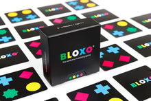 Bloxo - Travel Card Game  Kids, Adults and Families  Perfect for Holidays and Camping  Age 4+  2-4 Players  10-20 minutes playing time or Present