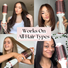 Hair Dryer Brush - Hot Air Brush with Adjustable Temperature - Hot Brush for Hair Styling Short Hair, Medium & Long Hair - Women Hair Volumizer & Hot Air Styler - Lily England Heated Hair Brush Dryer