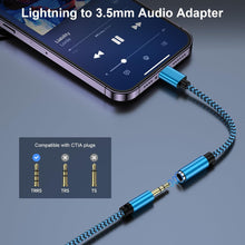 Lightning to 3.5mm Headphone Jack Adapter, [MFi Certified] iPhone Headphone Jack Aux Adapter Dongle Audio Cable Earphone Converter Compatible with iPhone 14 Pro Max/14 Pro/14/13/12/11/SE/X/XS/XR/8