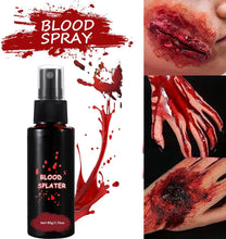 Fake Blood Makeup Spray - Halloween Realistic Fake Blood - Washable Easy Dry Flow Fake Blood for Eyes Drips Nose Bleeds - Blood Splatter for Zombie Monster Vampire Clown Costume Cosplay Makeup