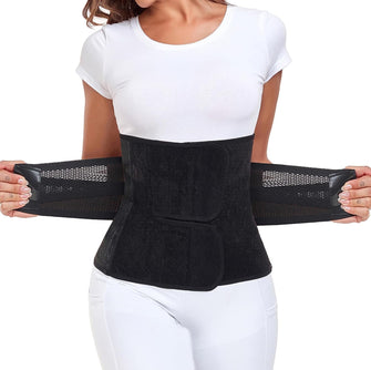 MAMODY Postpartum Belly Wrap  C Section Recovery Belt, Post Partum Women Belly Belt, Abdominal Binder After Pregnancy Postpartum Belly Band After Birth Brace (Black, L)