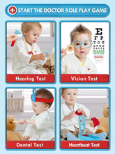 Lehoo Castle Doctors Set for Kids, Toys for 3 Year Old Boys, Wooden Kids Doctors Kit with Doctor Costume, Kids Doctors Set, Kids Toys Age 3, 3 Year Old Boy ToysBlue