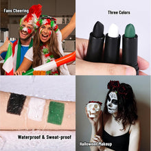 Green Cream Face Body Paint Stick - Face Paint Stick Sweatproof & Waterproof for Sport - Makeup Face Painting for Adults Fancy Dress SFX Cosplay Costumes Festivals Halloween (Forest Green)