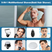 Head Shavers for Men 7D, 5-in-1 Electric Mens Head Shaver for Bald Men Wet & Dry Waterproof Bald Head Shaver, Electric Shavers Men Cordless Rechargeable Grooming Kit with Beard Trimmer Hair Clipper