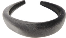 Ladies Girls Evening Wide Padded Velvet Small Headband Alice Band (Grey)