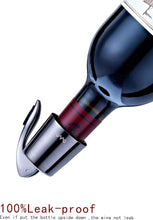 OWO Wine Bottle Stopper Stainless Steel, Wine Bottle Plug with Silicone, Expanding Beverage Bottle Stopper, Reusable Wine Saver, Bottle Sealer Keeps Wine Fresh (Metal Black-2)
