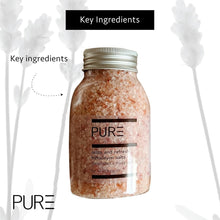 Himalayan Bath Salts from PURE Spa Skincare - Jar of Pink Salt with Natural Minerals for Exfoliating Skincare, Detox and Relaxation