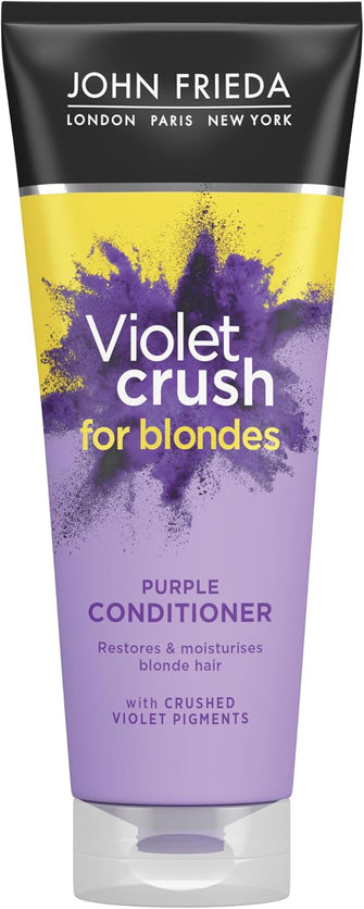 John Frieda Violet Crush for Blondes Toning Conditioner for Blonde Hair, Purple Conditioner for Blondes 250 ml