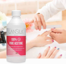 LanSilk, 100% Pure Acetone 250 ml Salon Strength Nail Polish Remover For Nail Lacquer SoakOff Gel Polish Acrylic Nails And Fibreglass Extensions Made In The UK