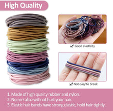 Hanyousheng Elastic Hair Bands, Hair Ties, 200 PCS Ponytail Holders Hair Tie, 2mm Elastic Hair Ties Ponytail Holders, Hair Bands Hair Bobbles for Women Girls (Multicolor)