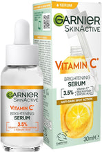 Garnier Vitamin C Serum for Face, Anti-Dark Spots & Brightening Serum, 3.5% Vitamin C, Niacinamide, Salicylic Acid & Lemon Extract, Brightening Serum For Dull, Tired Skin