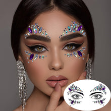 Jinpojun 3 Pack Face Gems for Festivals, Face Glitter Self-Adhesive, Body Temporary Tattoos, Crystals Face Jewels Glitter Stickers for Festivals, Parties and Special Events