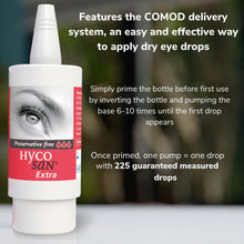 Hycosan Extra - Preservative Free Eye Drops - Sodium Hyaluronate 0.2% - for Treatment of Dry Eyes -7.5ml