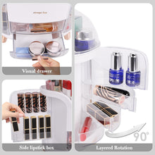 LZDMY Makeup Storage Organiser with Clear Lid, Skincare Organiser Drawers Beauty Holder Cosmetic Organisers for Bathroom, DressingTable Organiser Dustproof Waterproof