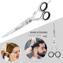 Hairdressing Scissors Hair Cutting Barber Scissors Salon Professional Hairdresser Scissors Hair Dressing Sizzors Tool Salon Shears Stainless Steel Dresser for Men Ladies Women Kids Children