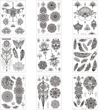 Mandala Temporary Tattoos, Waterproof and Sweat-Proof Fake Tattoos Body Art for Women Girls Fascinating Tattoos