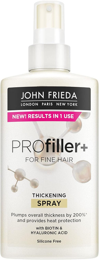 John Frieda PROfiller+ Thickening Spray with Heat Protection for Thin, Fine Hair, 150ml