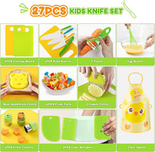 Mactoou Kids Kitchen Knives, 27 Pieces Kids Knife for Real Cooking, Toddler Safe Knives Set with Plastic Knife, Crinkle Cutter for 2 3 4 5 6 7 8 9 10+ Year Old Boys Girls