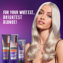 Fudge Professional Clean Blonde Damage Rewind Conditioner, Bulk Size, Intense Purple Toning for Blonde Hair, Bond Repair Technology, Sulfate Free, 1 Litre