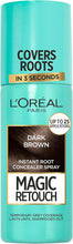 L'Oral Magic Retouch Instant Root Concealer Spray, Ideal for Touching Up Grey Root Regrowth, 75 ml, Colour: Dark Brown