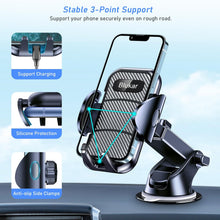Blukar Car Phone Holder, Adjustable Car Phone Mount Cradle 360 Rotation - 4 in 1 Super Stable for Dashboard/Windscreen/Air Vent, One Button Release for All 4.7 to 6.7 inch Smartphones