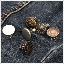 6 Pcs Buttons for Jeans,Adjustable Jean Button Pins,Pant Waist Tightener,No Sew and No Tools Instant Jean Button Pins for Pants, Simple Installation, Reusable and Adjustable (Style 1)