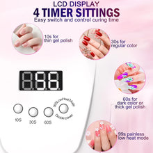 LED UV Nail Lamp, NAILGIRLS 168W Fast UV light for Gel Nail Polish, Professional Curing Lamp with 4 Timer Setting Auto Sensor, Nail Dryer for Fingernail and Toenail Home Salon Use, Nail Art Tools