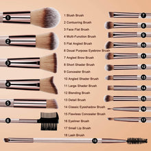 18 Pcs Professional Makeup Brushes Sets Foundation, Blending Powder Blush Concealers contour Eye Make Up Brush with Champagne Gold