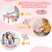 Kikidex Magnetic Drawing Board, Toddler Girl Toys for 1-2 Year Old, Doodle Board Pad Learning and Educational Toys for 1 2 3 Year Old Baby Kids Birthday Gift (Pink)