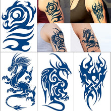 glaryyears Semi Permanent Tattoo Sticker  4 Sheets Temporary Tat Stickers Dragon Totem Tattoo Designs Symbols Long lasting Waterproof for Women Men