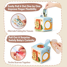 hahaland Baby Tissue Box Toy Sensory Toys for 6 Month Old Baby Toys 6-12 Months Must Haves - Baby Toys for Boy Girl Christmas Shower Gifts
