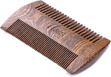 H&S Wooden Beard Comb Anti Static Moustache Pocket Comb Wood Coffee Sandalwood for Men