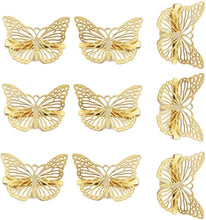 12 Pcs Butterfly Hair Clips, Metal Gold Butterfly Hair Pins Hair Clips Woman Girl Hair AccessoriesRight and Left)