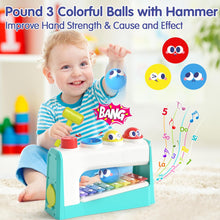 HOLA Toys for 1 Year Old Boys, Xylophone for 1 Year Old Boy Toys, Pounding Toddler Toys for 1 Year Old Girls Gifts, Baby Toys 12 Months with 3 Balls & Hammer, 1st Birthday Gifts for Girls Boy