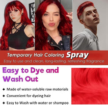 Hair Colour Spray,Temporary Hair Dye,Temporary Coloured Hair Spray,Red Hair Spray Colour for Kids,Washable Coloured Hair Spray Wash Out Kids,Semi Permanent Hair Dye Spray,Instant Styling(Red)