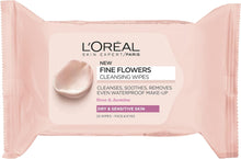 L'Oreal Paris Fine Flowers Cleansing Wipes-Dry and Sensitive Skin x25