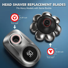 Lovcoyo Shaver Heads Replacement, 8D Blade Replacement Heads, Universal Replacement Blade Head Shaver for Men, Silver, 56.0 grams