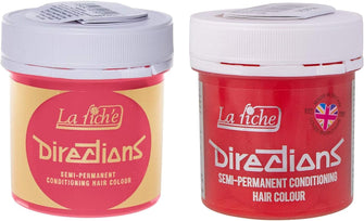 La Riche Directions Semi-Permanent Hair Colour Dye x2 Pack-Peach & Pastel Pink