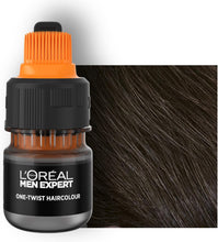 L'Oreal Paris Men Expert One Twist Hair Colour, Black Hair Dye For Men. Mens Hair Dye For Men Dying Hair To Cover Grey Hair, Gives Quick Natural Looking Results - Shade 4 Natural Brown
