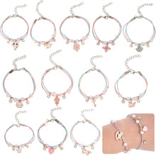 Auidy_6TXD Friendship Bracelets for Girls, 12 pack Adjustable Handmade Braided Bracelets Woven Bracelets Jewellery Party Bag Fillers for Girls Boys Kids Children