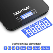 Digital Kitchen Food Scales,15KG/33LB Waterproof Glass Electric Cooking Electronic Weighing Scales with LCD Display, Tare and PCS Features, for Kitchen Ingredients Jewellery Coffee