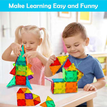 Magnetic Tiles Toys Ages 3-8 Boys Girls Gift Kids Magnetic Building Blocks Set Toys for Toddlers Creativity Gifts Toys for 3 4 5 6 7 8+ Year Old Girls Boys Christmas Birthday-34pcs