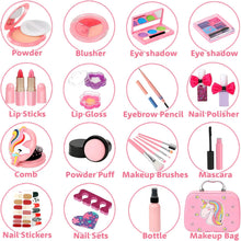 Flybay Kids Makeup Sets for Girls, Washable Girls Make Up Set, Real Makeup Set for Kids Girls Toys Presents, Childrens Makeup Sets Kids Toys Christmas Birthday Gifts for Girls Age 4 5 6 7 8 9 Year Old