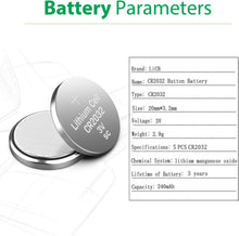 LiCB CR2032 Battery 3V Lithium 5PCS (CR 2032 / Batteries CR2032 / DL2032 / ECR2032/) for Computer motherboards,Remotes,LED lights,Glucometers,Toys,Car key,Scales.