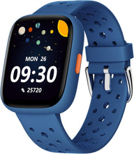 BIGGERFIVE Kids Smart Watch, 1.8" Fitness Watch Pedometer, Heart Rate, Sleep Tracker, IP68 Waterproof, Calorie Step Counter, Puzzle Games with/without APP for Girls Boys Teens 5-16, Blue