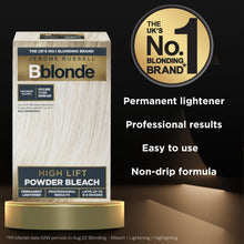 Jerome Russell Bblonde High Lift Bleach Powder - Hair Bleach for Blonde to Dark Brown Hair Colour with Mineral Oils for Hair Care, Blonde Hair Dye Lifts 6-9 Shades, Pack of 4 Sachets inside (4x 25g)