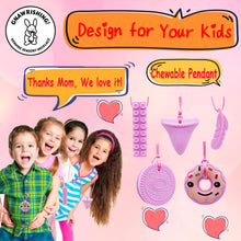 GNAWRISHING Chew Necklaces for Sensory Kids 5 Pcs Pink Sensory Chewy Toys for Autism Girls and Boys, ADHD Toddler, Adult