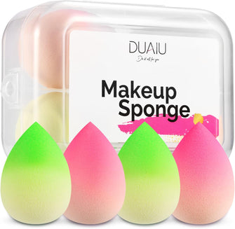 Makeup Sponge Beauty Blenders DUAIU 4 pcs Gradient Beauty Blender Foundation Sponges Set Concealer Sponge Applicator Sponges